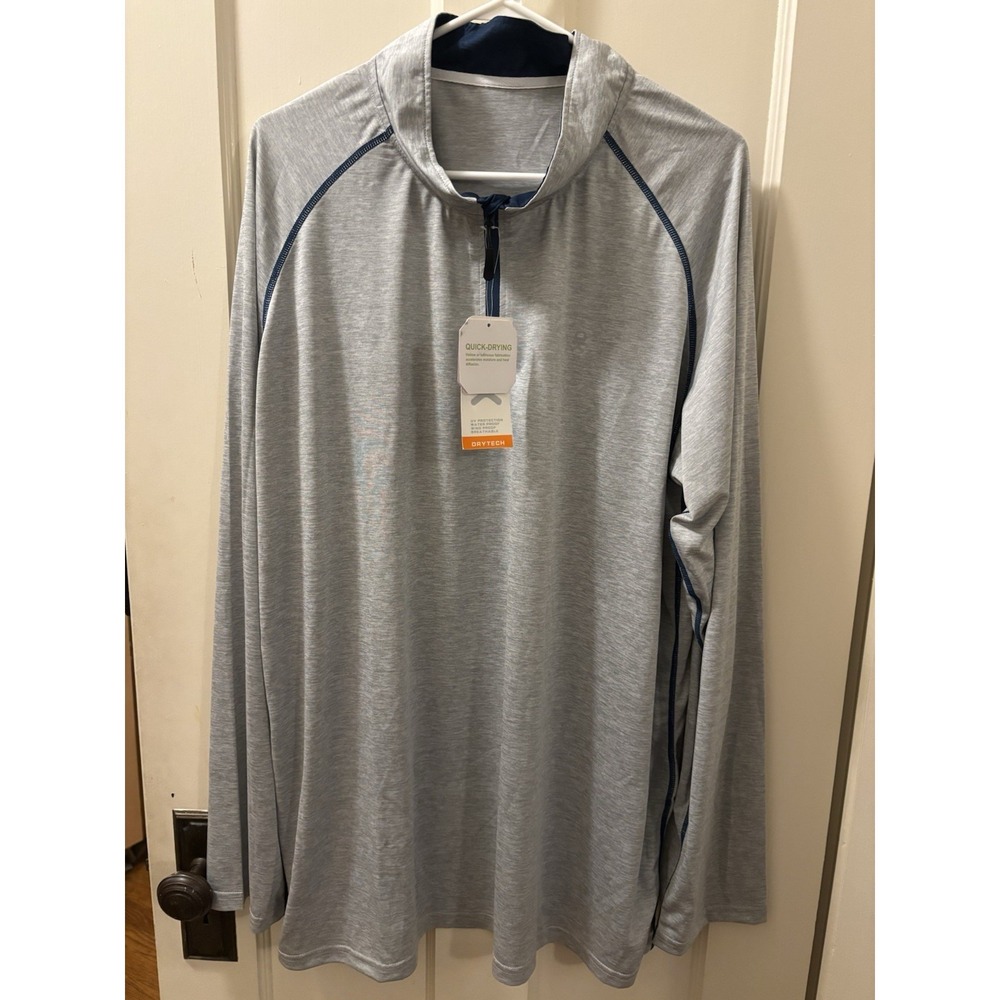 New LITTLE DONKEY ANDY PULLOVER 1/4 ZIP LIGHT  Running SIZE 2xl Gray